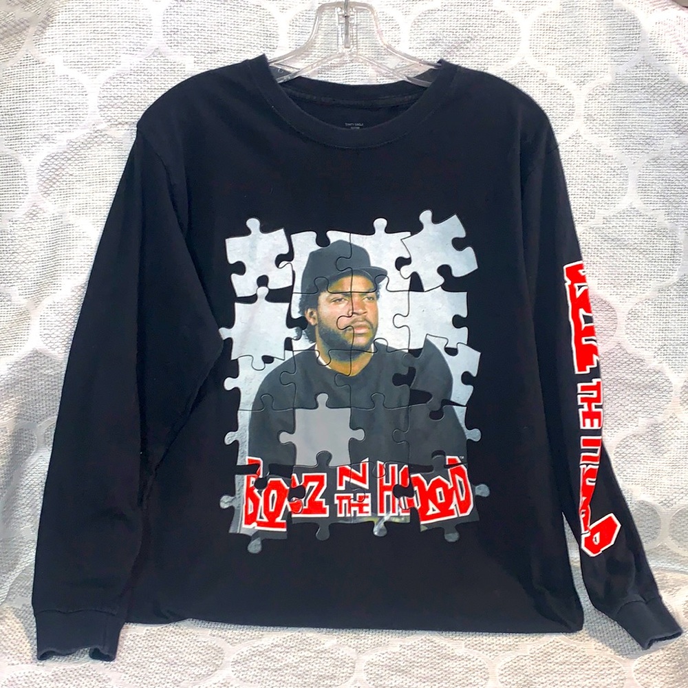 Boys N Da Hood Ice Cube Puzzle long sleeve Shirt Size M